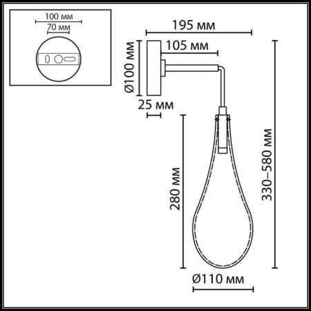 Бра Incanto 7148/5WL