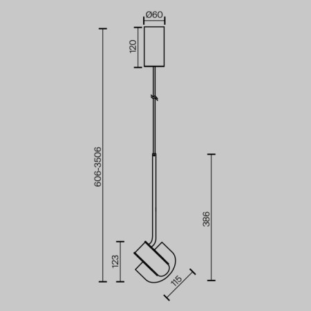 Подвесной светильник Maytoni MOD459PL-L7BSK