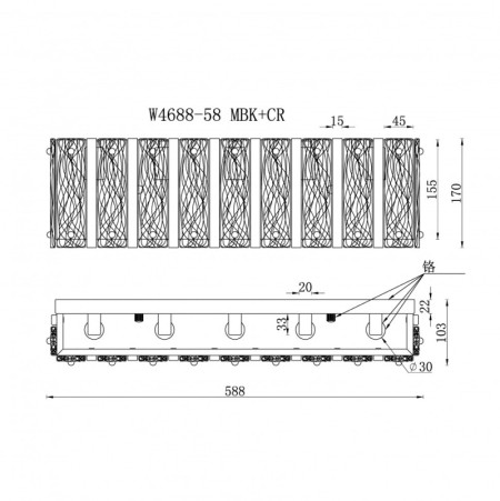 Бра iLamp W4688-58 MBK+CR