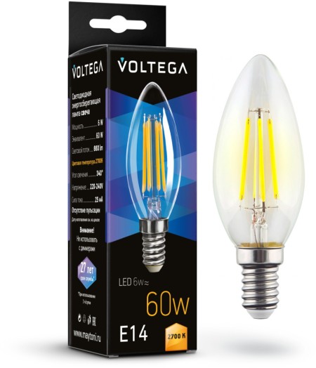 Лампочка светодиодная Candle 6W 7197