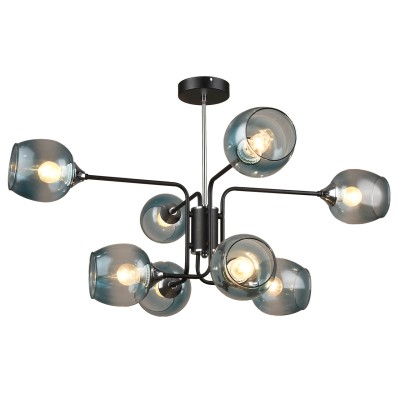 Люстра потолочная 8*60Вт E27 MD.3564-8-S BK+CH