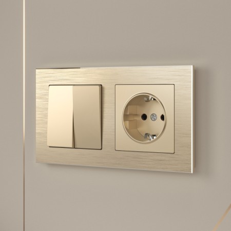 Розетка Встраиваемые механизмы шампань W1171111