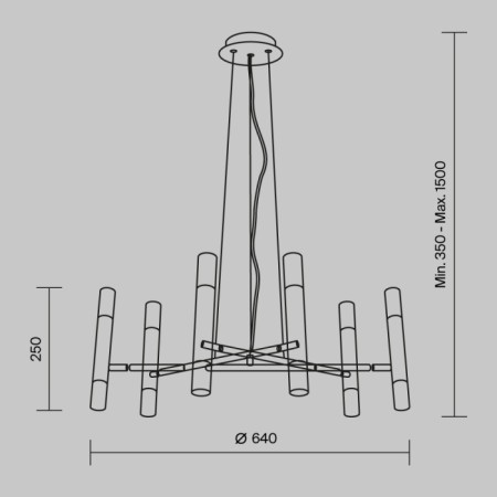 Подвесной светильник Vigo MOD031PL-12B