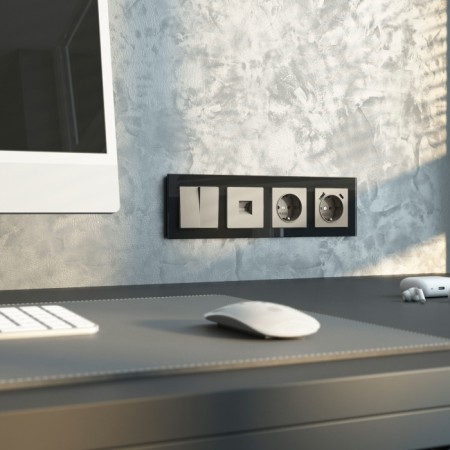 Выключатель Встраиваемые механизмы дымчатый W1220004