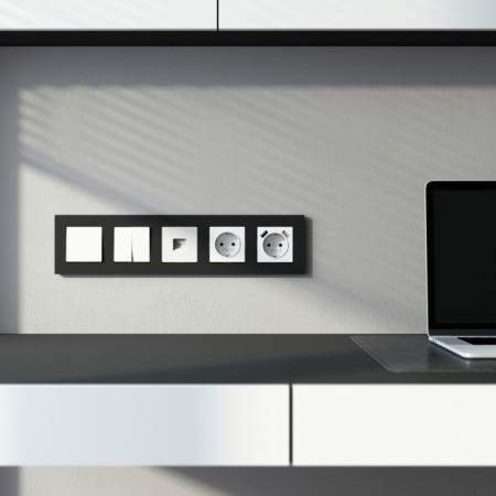 Рамка Slab черный софт W0052908