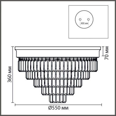 Накладная люстра LUMION 8266/8C