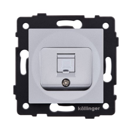 Розетка Ethernet RJ45 Cat.6, серый Kollinger REA-016GY для Aspekt, Eleganz, Reflex