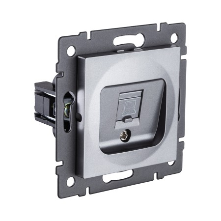 Розетка Ethernet RJ45 Cat.6, серый Kollinger REA-016GY для Aspekt, Eleganz, Reflex