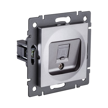 Розетка Ethernet RJ45 Cat.6, серый Kollinger REA-016GY для Aspekt, Eleganz, Reflex