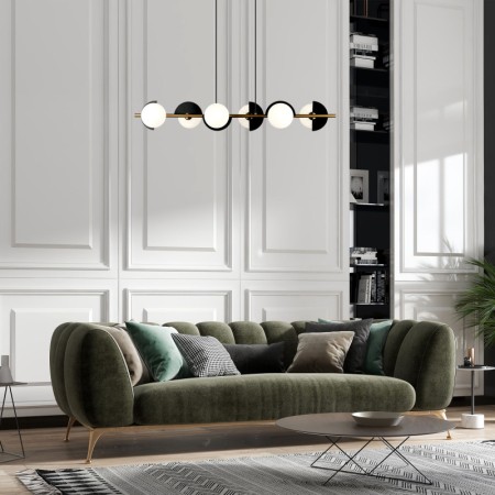 Подвесная люстра Eurosvet 70149/6 черный/латунь