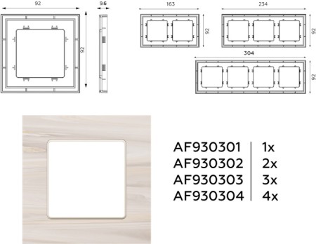 Рамка ALFA AF930304