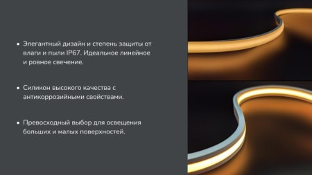 Гибкий неон SWG pro SWG-COB480-24-10-WW-67