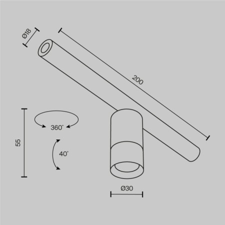 Светильник на шине Maytoni Technical C103CL-5W3-6K-B