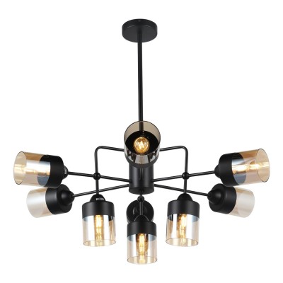 Люстра потолочная Е27 9*60Вт MD.74785-9-S-BK