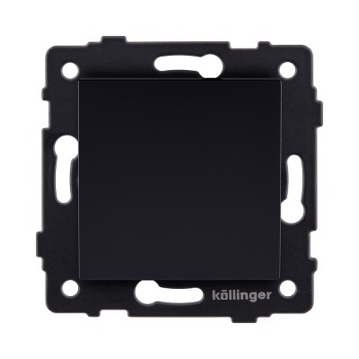 Выключатель кнопочный 1-клавишный 10А/250В, черный Kollinger REA-S-005BK для Aspekt, Eleganz, Reflex