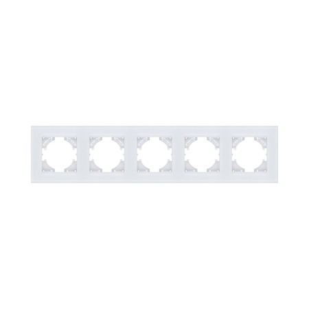 Рамка 5-постовая, стекло белый Kollinger Reflex MG RM5WH