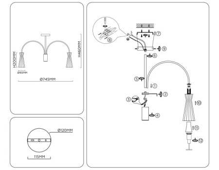 Потолочная люстра High Light LH55653