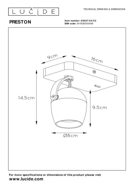 Спот LUCIDE 09927/05/02