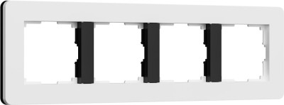 Рамка Split белый/черный, soft-touch W0043068