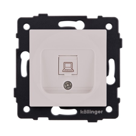 Розетка Ethernet RJ45 Cat.6, кашемир матовый Kollinger REA-018CM для Aspekt, Eleganz, Reflex