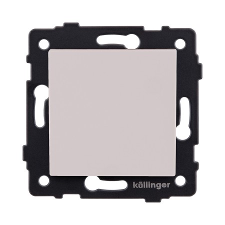 Выключатель кнопочный 1-клавишный 10А/250В, кашемир матовый Kollinger REA-S-005CM для Aspekt, Eleganz, Reflex