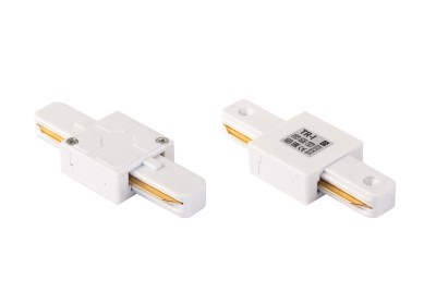 I - соединитель питания для накладного шинопровода трековой системы 1 фазный трек 10А, 220В, Белый TR-I WH