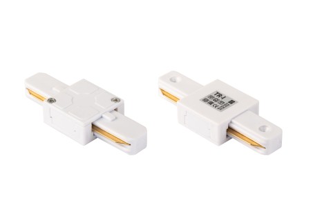 I - соединитель питания для накладного шинопровода трековой системы 1 фазный трек 10А, 220В, Белый TR-I WH