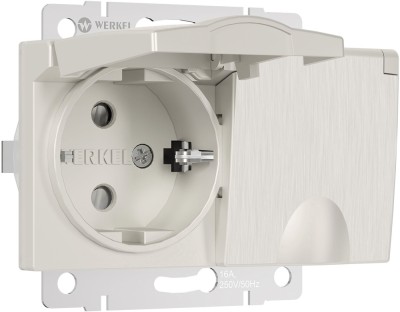 Розетка Встраиваемые механизмы перламутровый рифленый W1172213