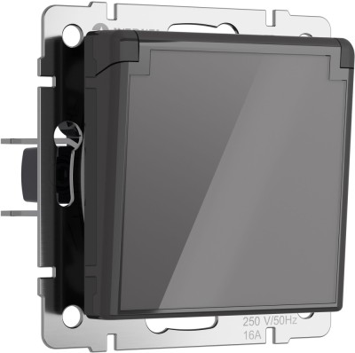 Розетка Встраиваемые механизмы графит акриловые W1171244