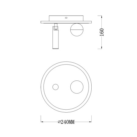 Накладной светильник Escada 20022SMA/01LED SWH