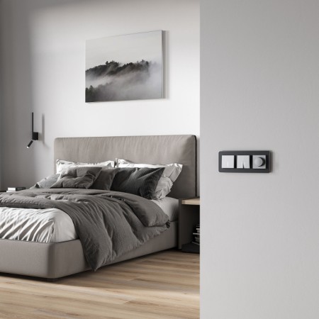 Выключатель Встраиваемые механизмы серебряный матовый W1112165