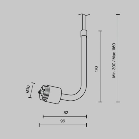 Заглушка для подвесного монтажа Accessories for system Shelf CA024PL-P-B