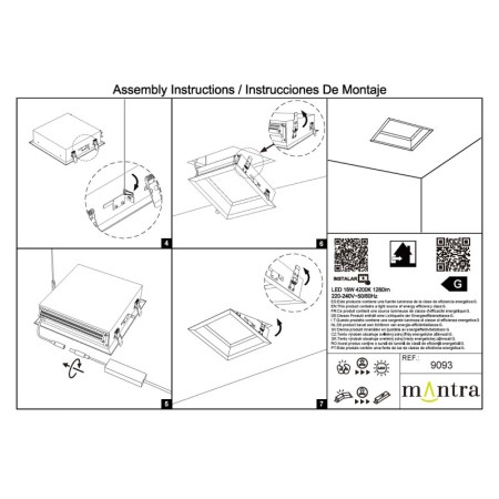 Встраиваемый светильник Mantra 9093