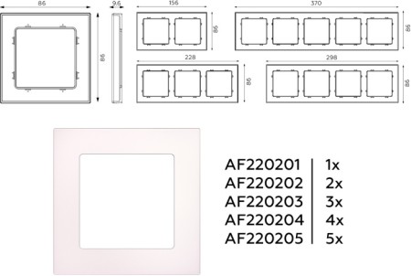 Рамка ALFA AF220201