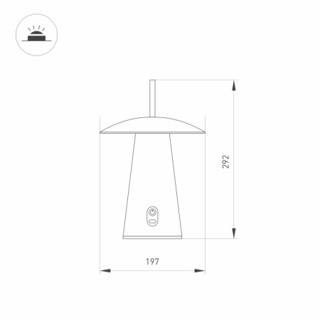 Уличный настольный светильник Arlight 031628