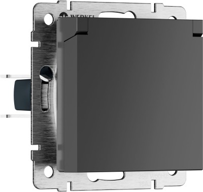 Розетка Встраиваемые механизмы графит матовый W1171264
