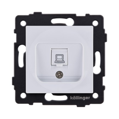 Розетка Ethernet RJ45 Cat.6, белый Kollinger REA-018WH для Aspekt, Eleganz, Reflex
