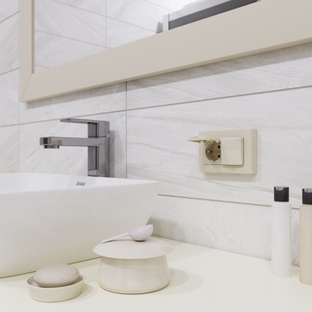 Розетка Встраиваемые механизмы слоновая кость W1172203