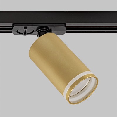Светильник спот GU10 для трековой системы 1 фазный трек 220В, макс 10Вт, Матовое Золото IL.0010.0010 MG