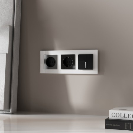 Выключатель Встраиваемые механизмы черные акриловые W1112148