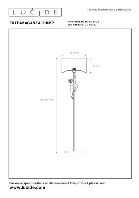 Детский торшер LUCIDE 10702/81/30