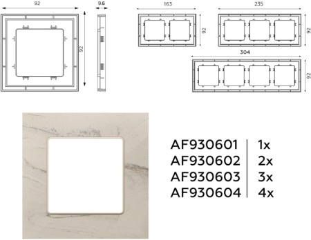 Рамка ALFA AF930604