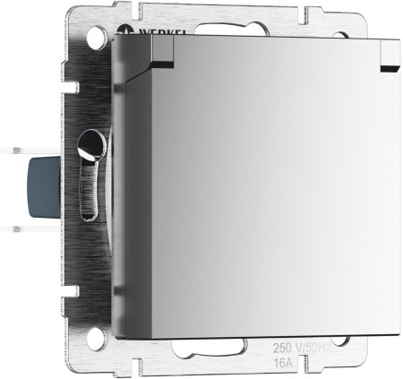 Розетка Встраиваемые механизмы серебряный матовый W1171265