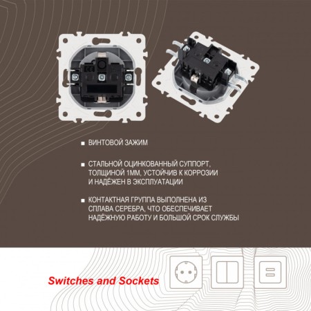 Розетка Arte Milano 205.40-1.silver