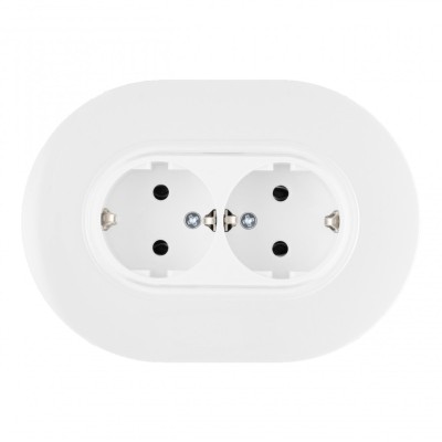 Розетка Arte Milano SET08-double-40-2 white