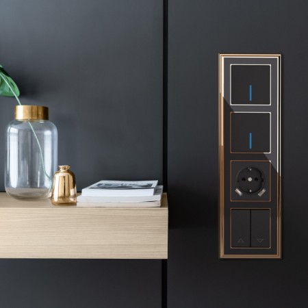 Выключатель Встраиваемые механизмы черные матовый W1112108