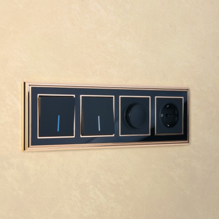 Выключатель Встраиваемые механизмы черные матовый W1112108