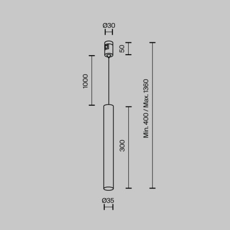 Светильник на шине Maytoni Technical TR155-1-5W4K-PT