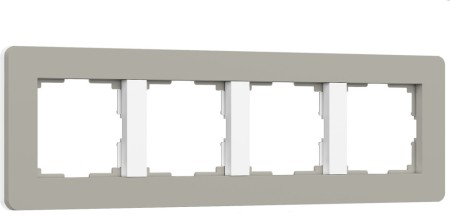 Рамка Split дымчатый/белый, soft-touch W0043067