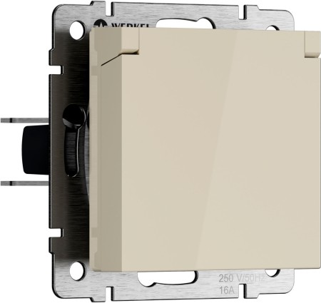 Розетка Встраиваемые механизмы слоновая кость W1171203